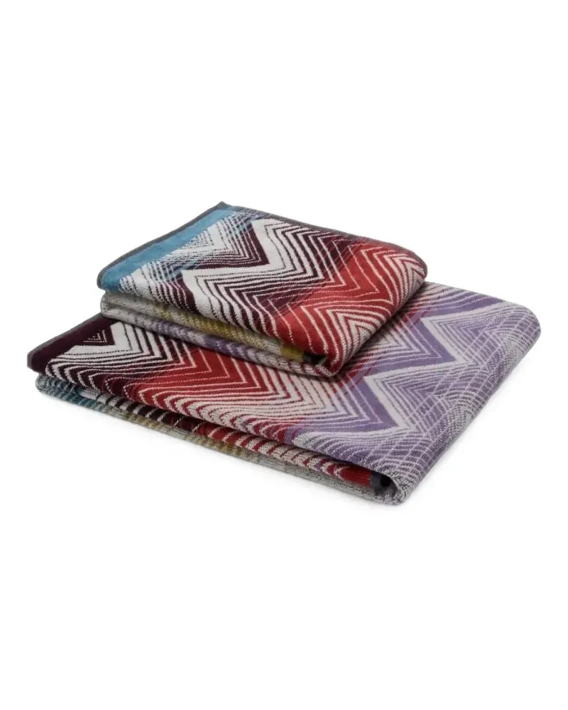 Missoni Home Melody Badetuch mit Zickzack-Print - Schwarz Schwarz