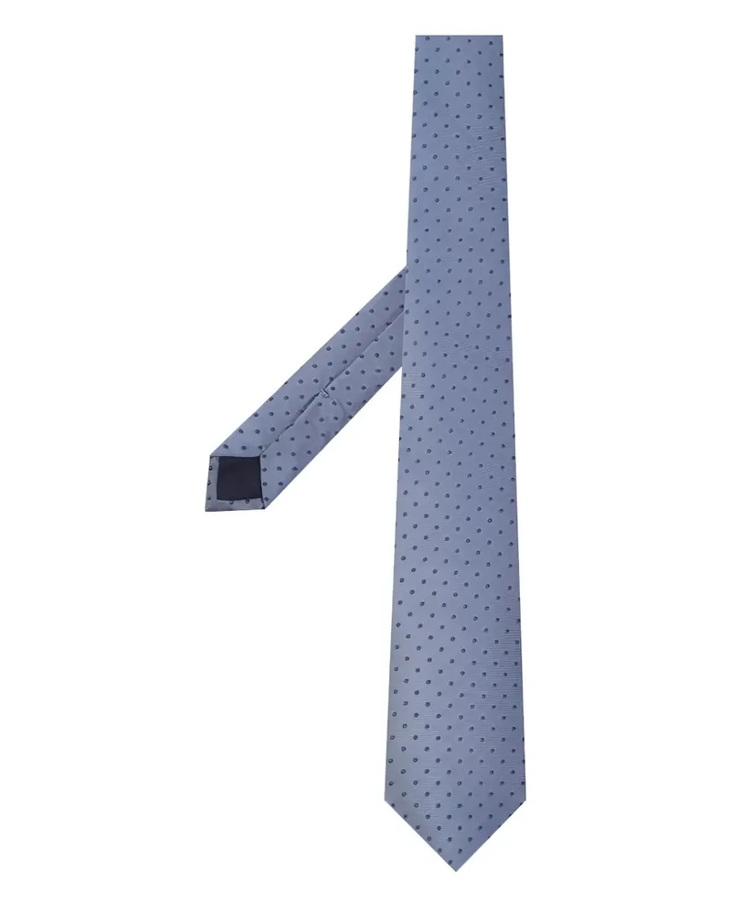 Corneliani Krawatte mit Punktemuster - Blau Blau
