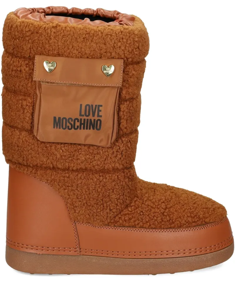 Moschino pocket-detail boots - Braun Braun