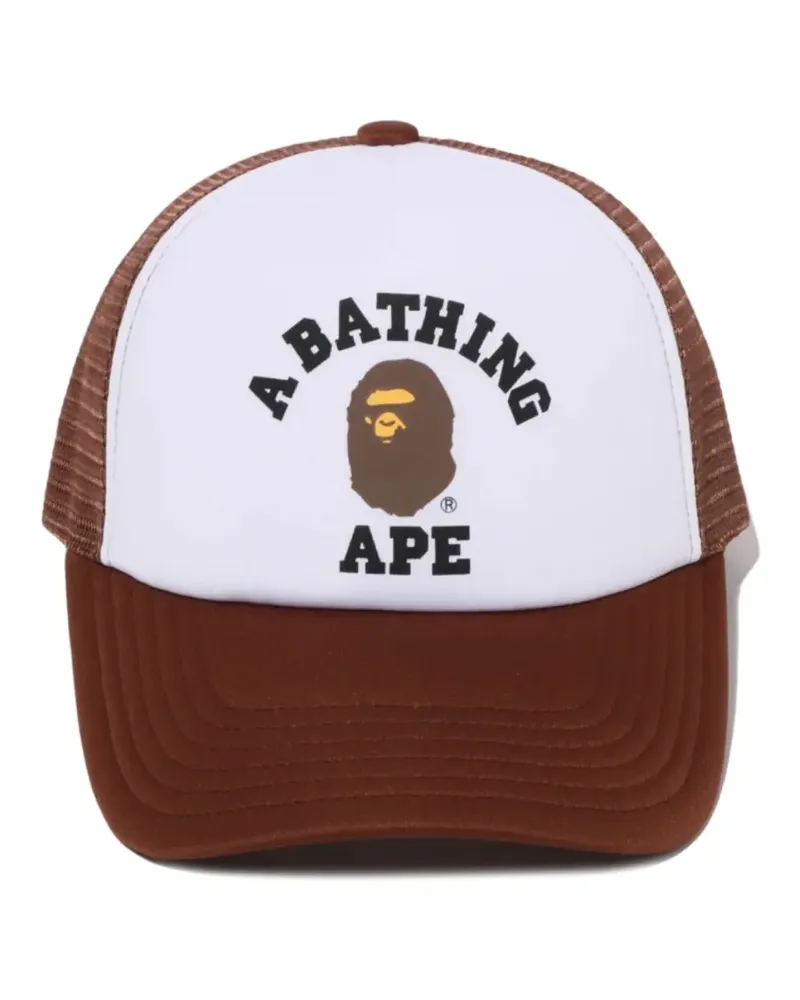 BAPE Ape Head Trucker-Baseballkappe mit Netzeinsatz - Braun Braun