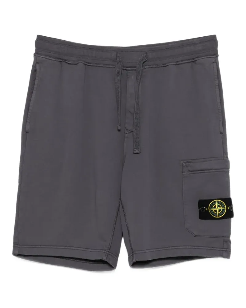 Stone Island logo-patch pocket shorts - Blau Blau