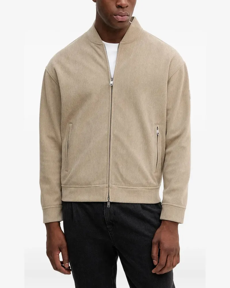 Liu Jo corduroy-texture zip-up jacket - Nude Nude