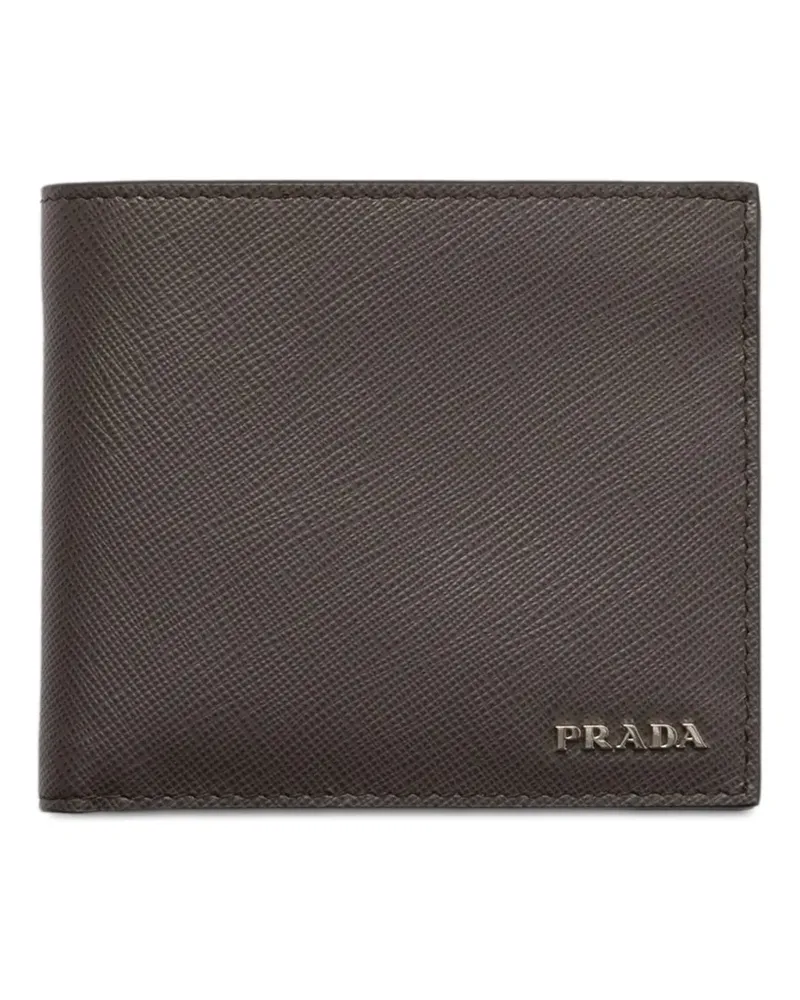 Prada Strukturiertes Portemonnaie - Grau Grau