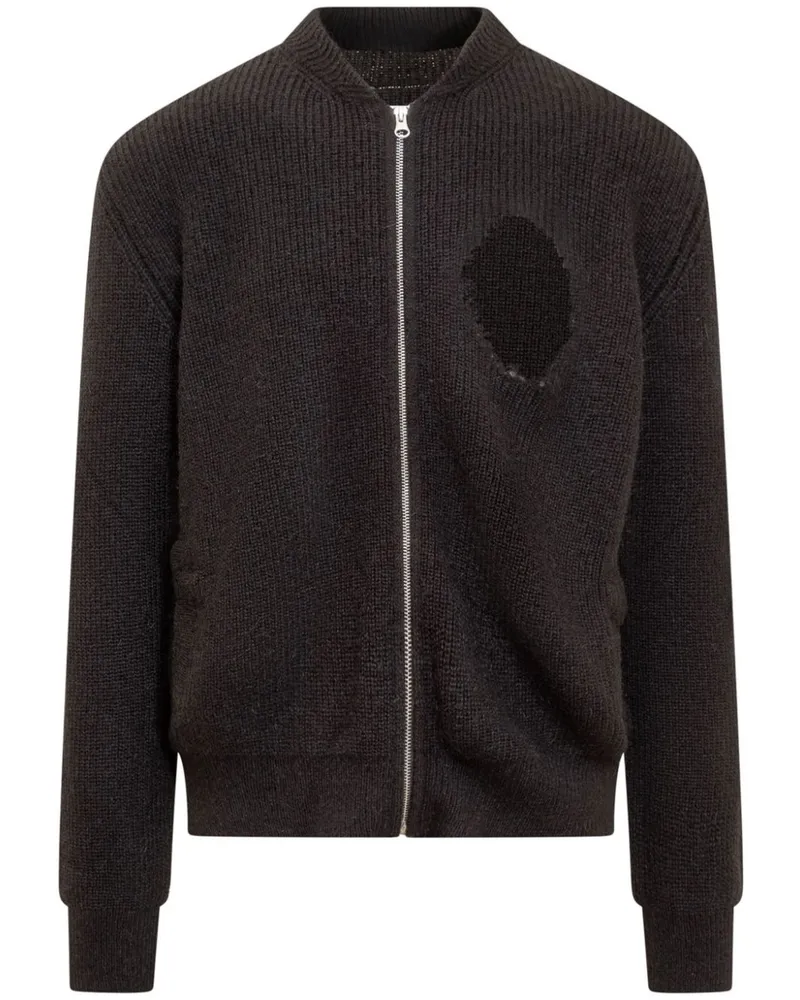 Maison Margiela Cardigan im Distressed-Look - Schwarz Schwarz