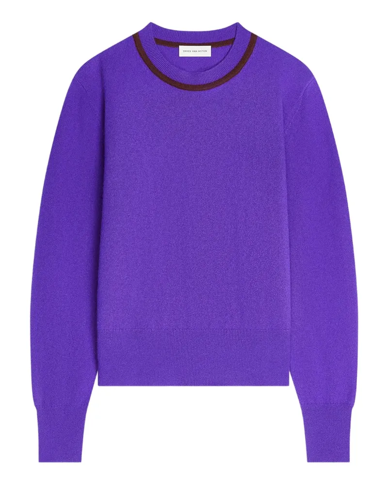 Dries van Noten Kaschmirpullover mit Rundhalsausschnitt - Violett Violett