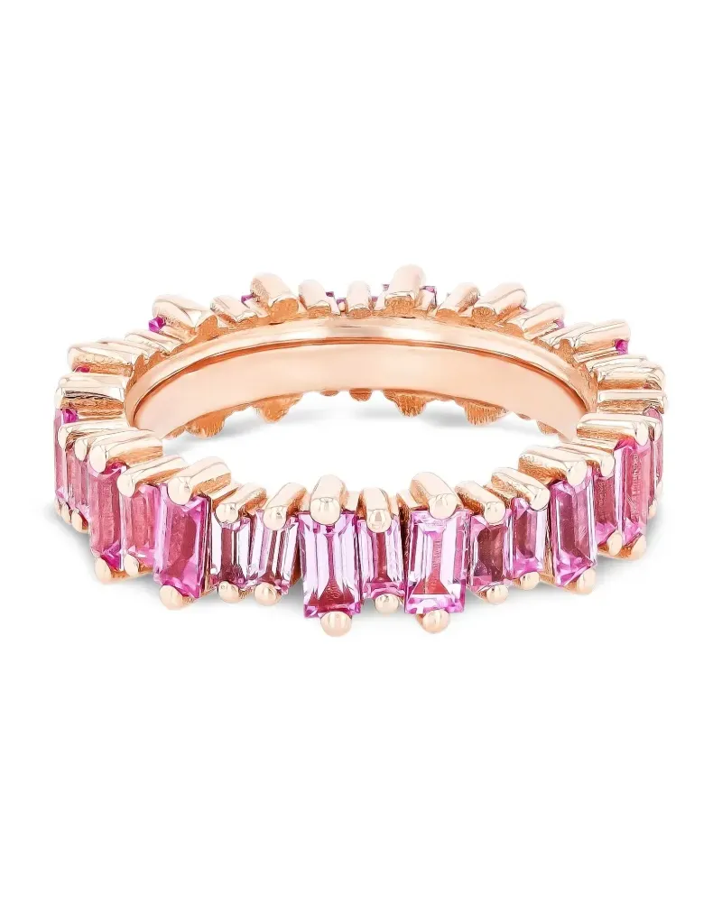 Suzanne Kalan 18kt Rotgoldring mit rosa Saphir Gold