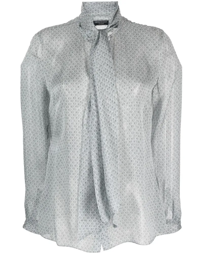 Emporio Armani Top mit geometrischem Muster - Grau Grau