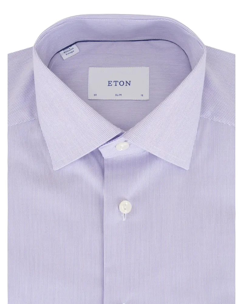 Eton Gestreiftes Hemd - Violett Violett