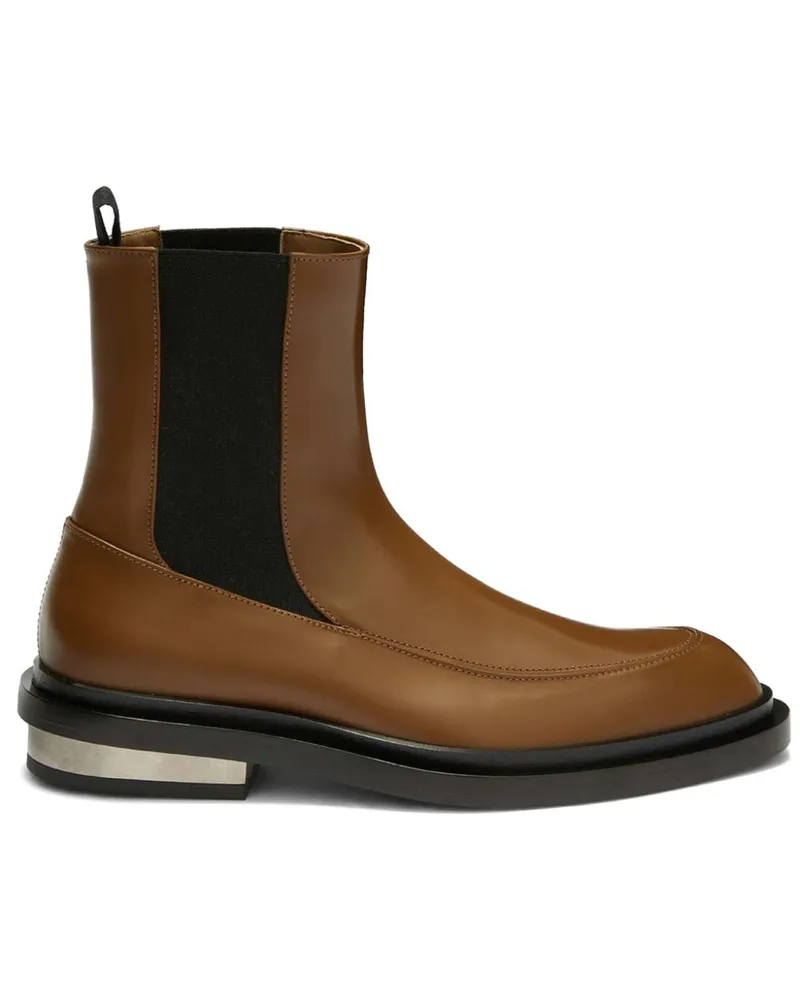 Jil Sander Stiefeletten aus Leder - Braun Braun