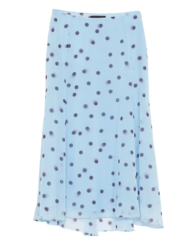 Rochas polka-dot silk skirt - Blau Blau