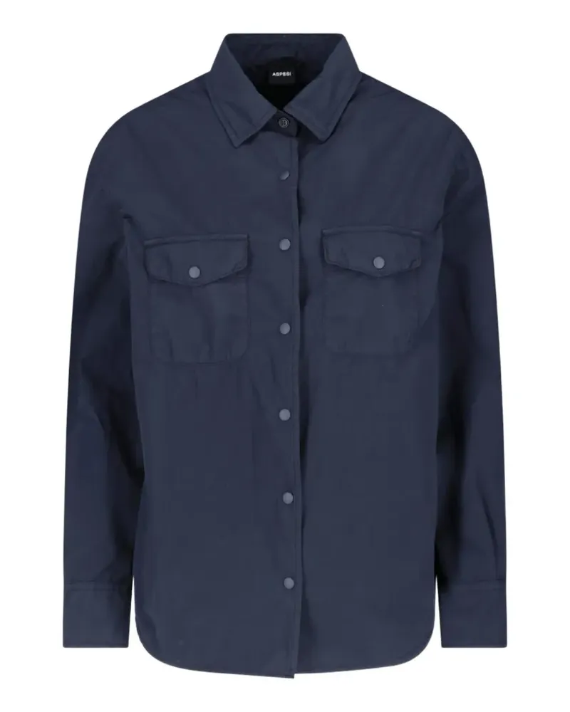 ASPESI flap-pocket long-sleeve shirt - Blau Blau