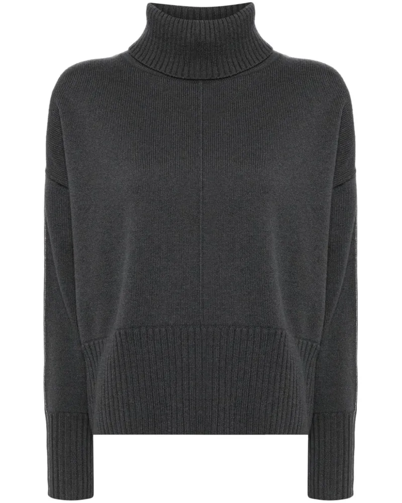 N.Peal Rollkragenpullover aus Bio-Kaschmir - Grau Grau
