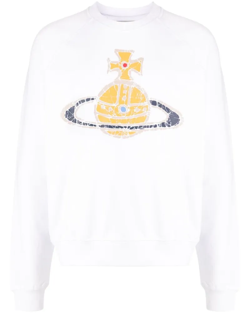 Vivienne Westwood Sweatshirt mit Orb-Print Weiß