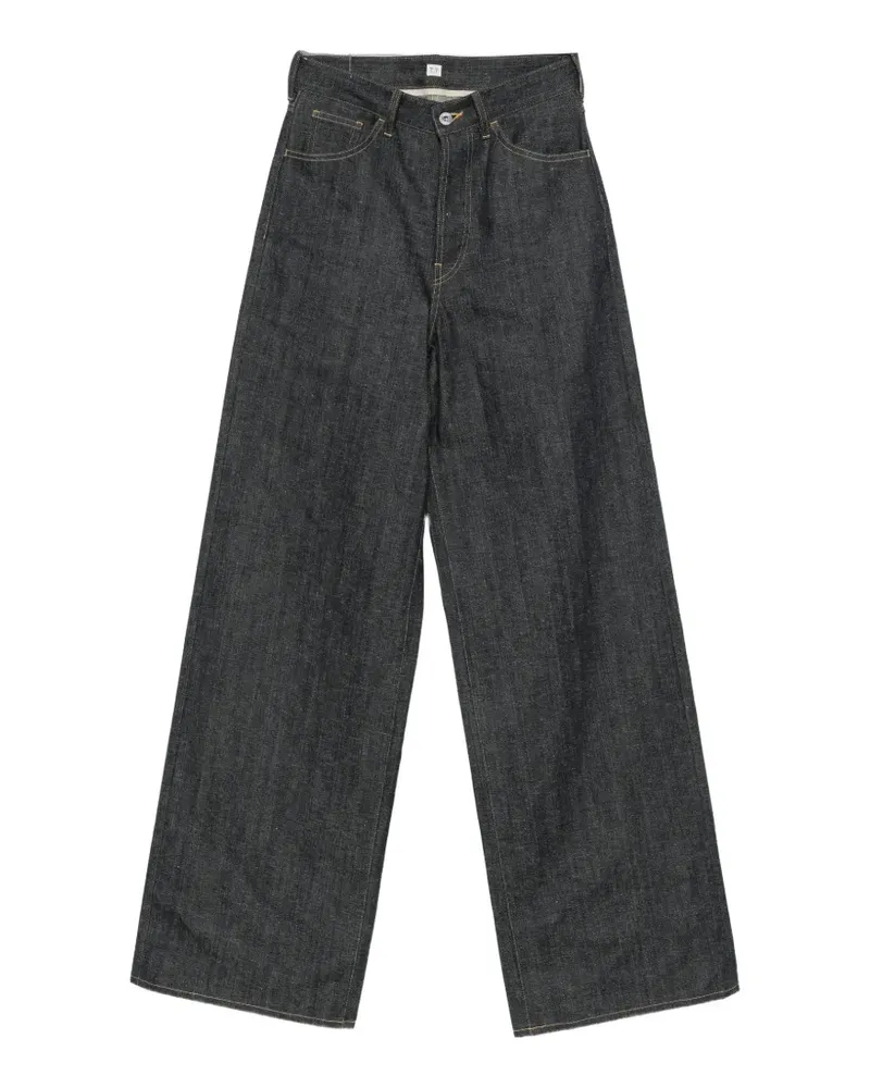 Taiga Takahashi high-rise wide-leg jeans - Schwarz Schwarz