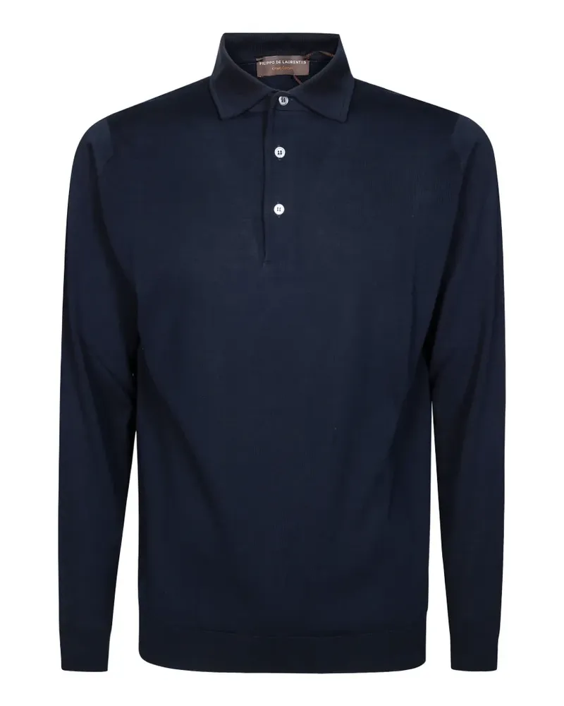 Filippo de Laurentiis long-sleeve polo shirt - Blau Blau