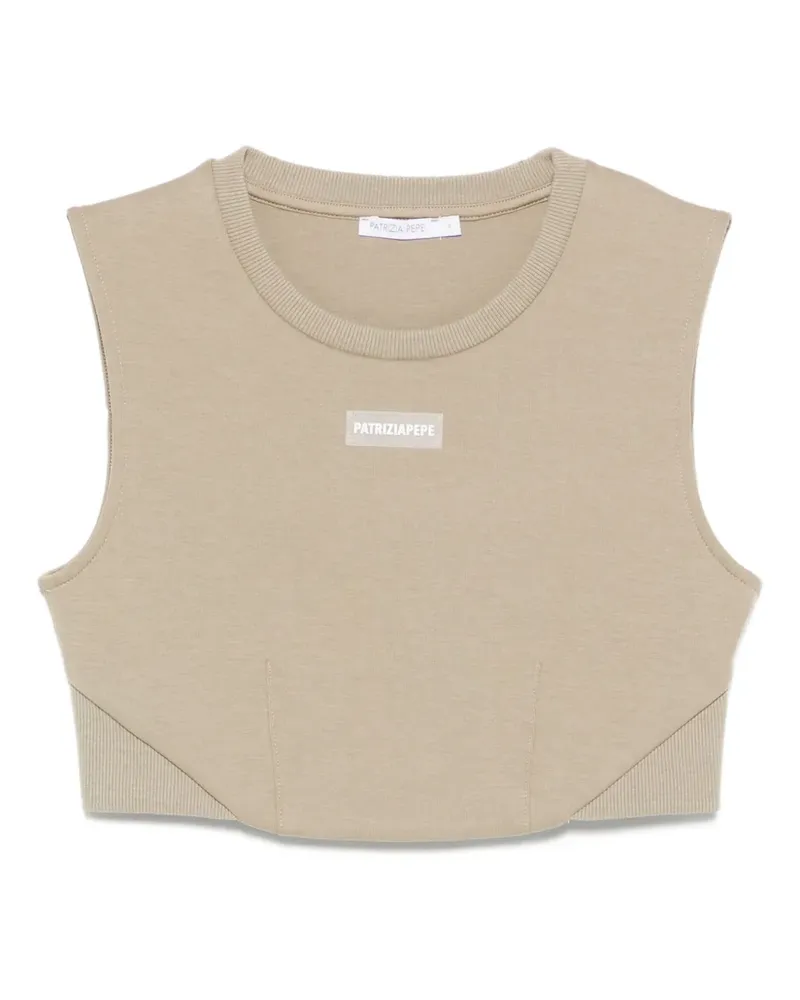 Patrizia Pepe Top mit rundem Ausschnitt - Nude Nude