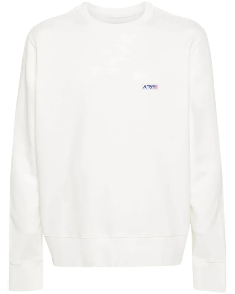 AUTRY Sweatshirt mit Logo-Patch Weiß