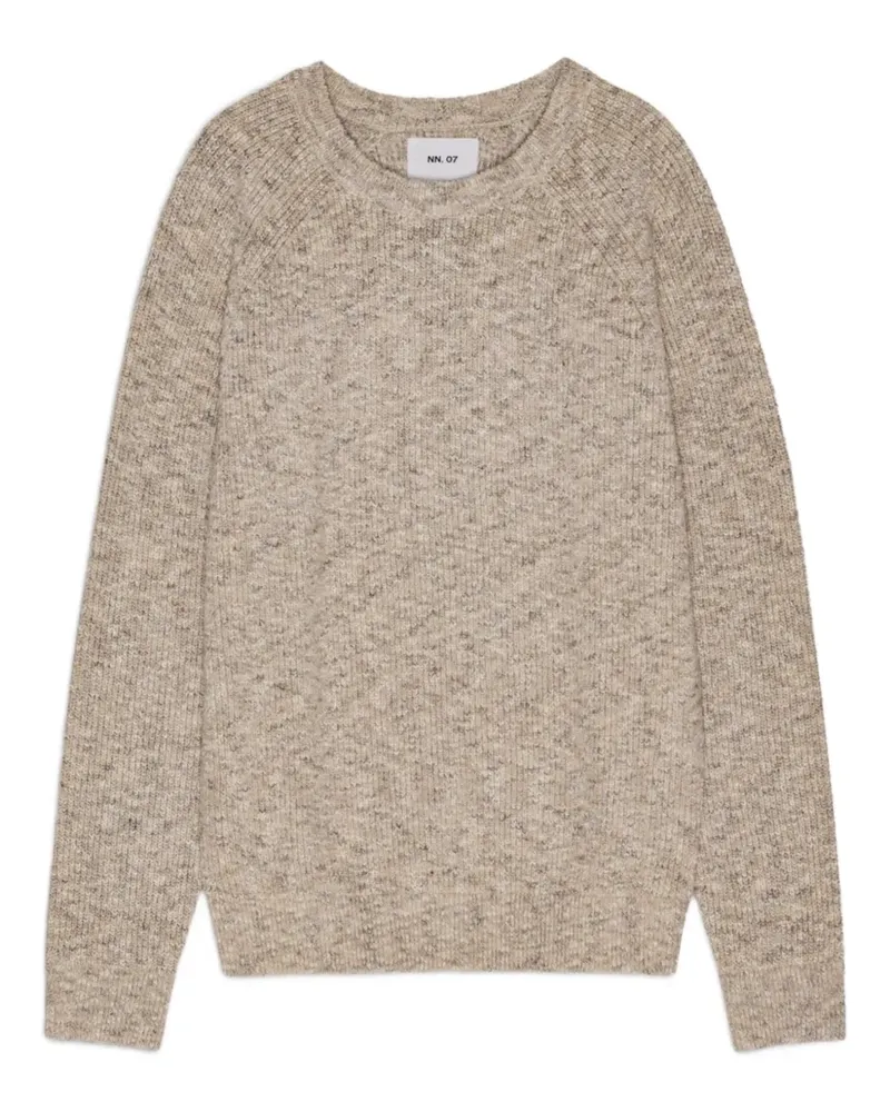 NN 07 Boucle-Pullover mit Raglanärmeln - Nude Nude