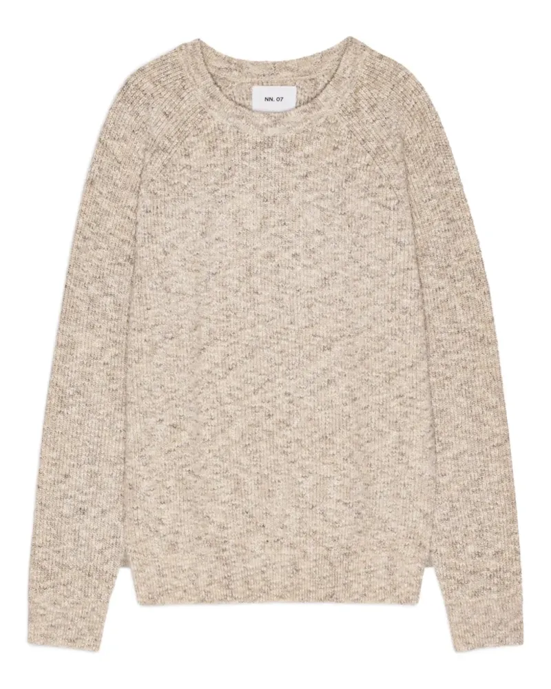 NN 07 Boucle-Pullover mit Raglanärmeln - Nude Nude