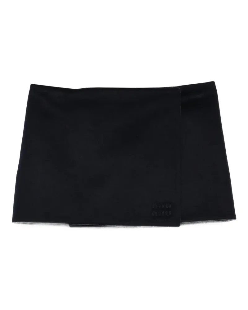 Miu Miu Minirock in Wickeloptik - Blau Blau