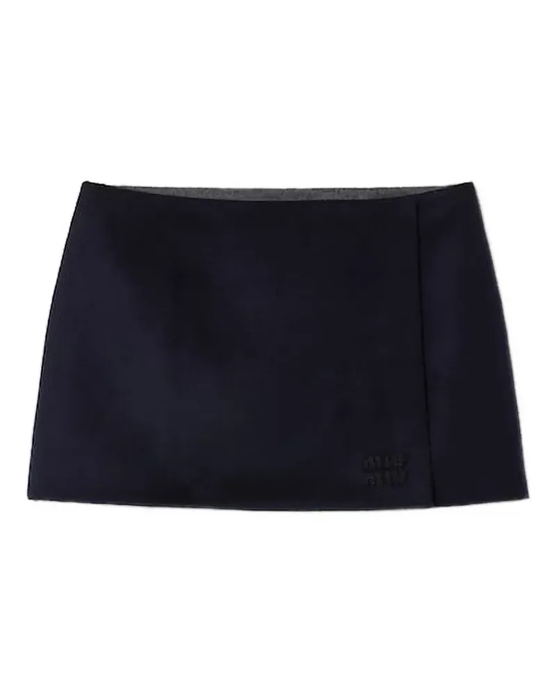 Miu Miu Minirock in Wickeloptik - Blau Blau