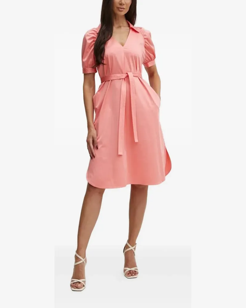 HUGO BOSS Midikleid mit Puffärmeln - Rosa Rosa