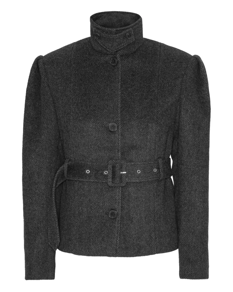 ROTATE Birger Christensen Oversized-Jacke mit Gürtel - Grau Grau