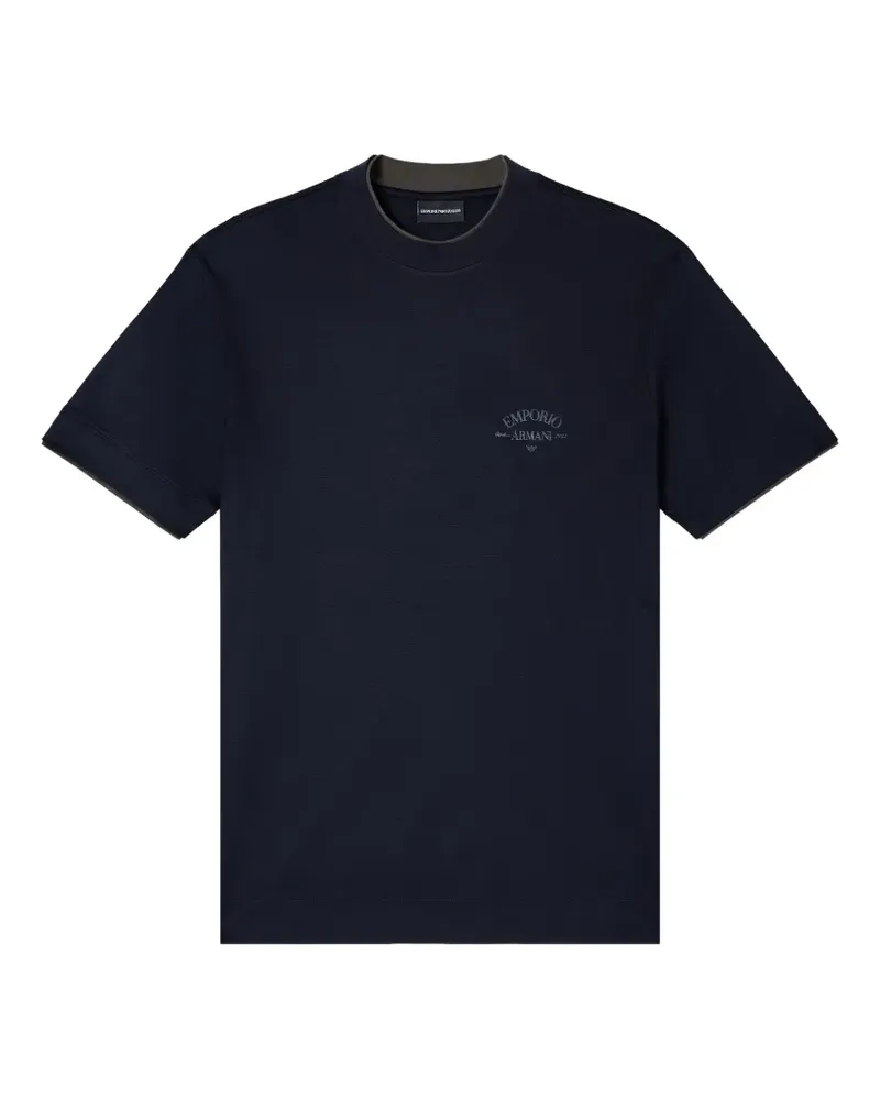 Emporio Armani T-Shirt mit Logo-Detail - Blau Blau