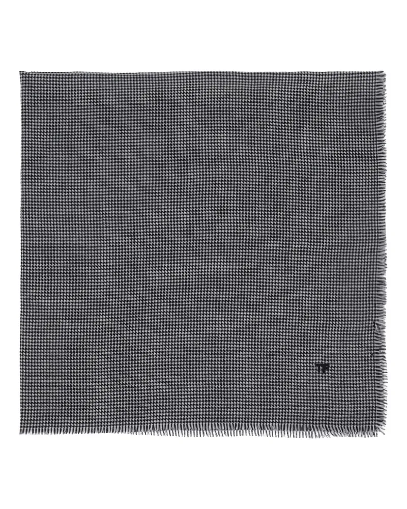 Tom Ford Schal mit Hahnentrittmuster - Schwarz Schwarz