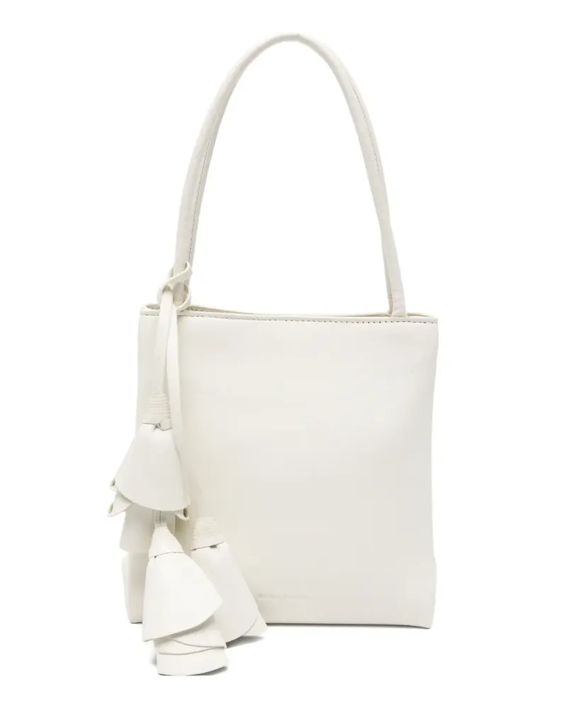 Magda Butrym flower-detail leather tote bag - Weiß Weiß