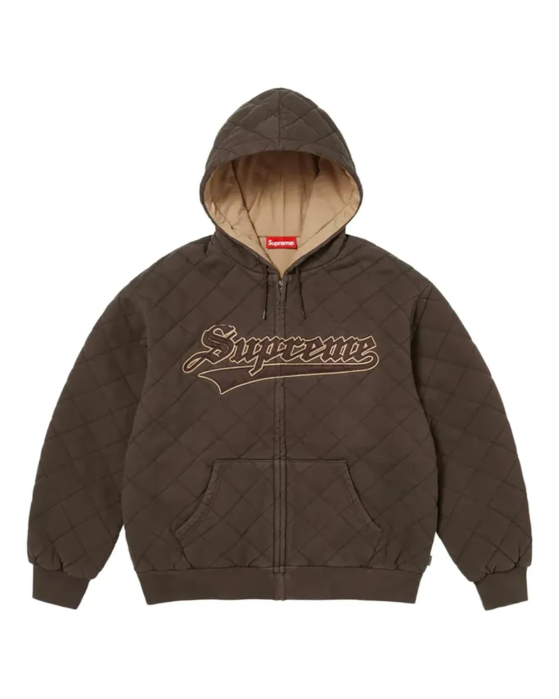 Supreme Being Gesteppte Bomberjacke mit Logo-Patch - Braun Braun