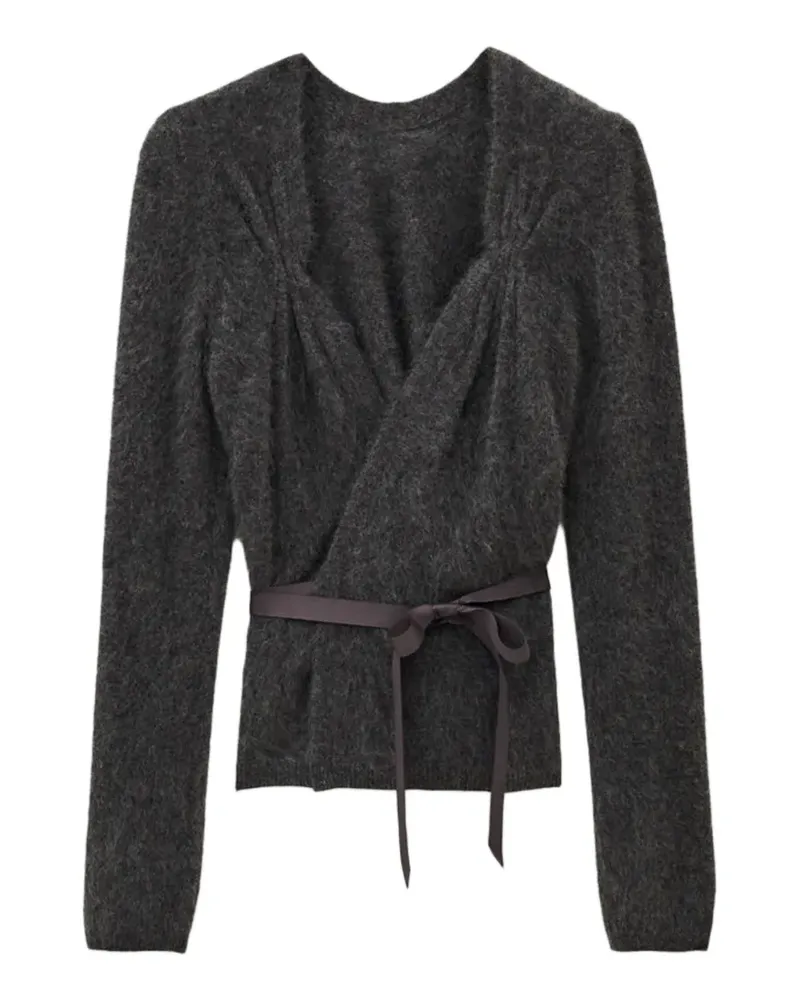 ba&sh Gewickelter Terrats Cardigan - Grau Grau
