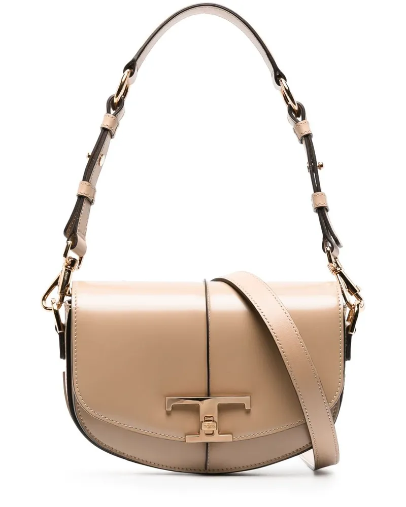 TOD'S Handtasche mit T-Schild Nude