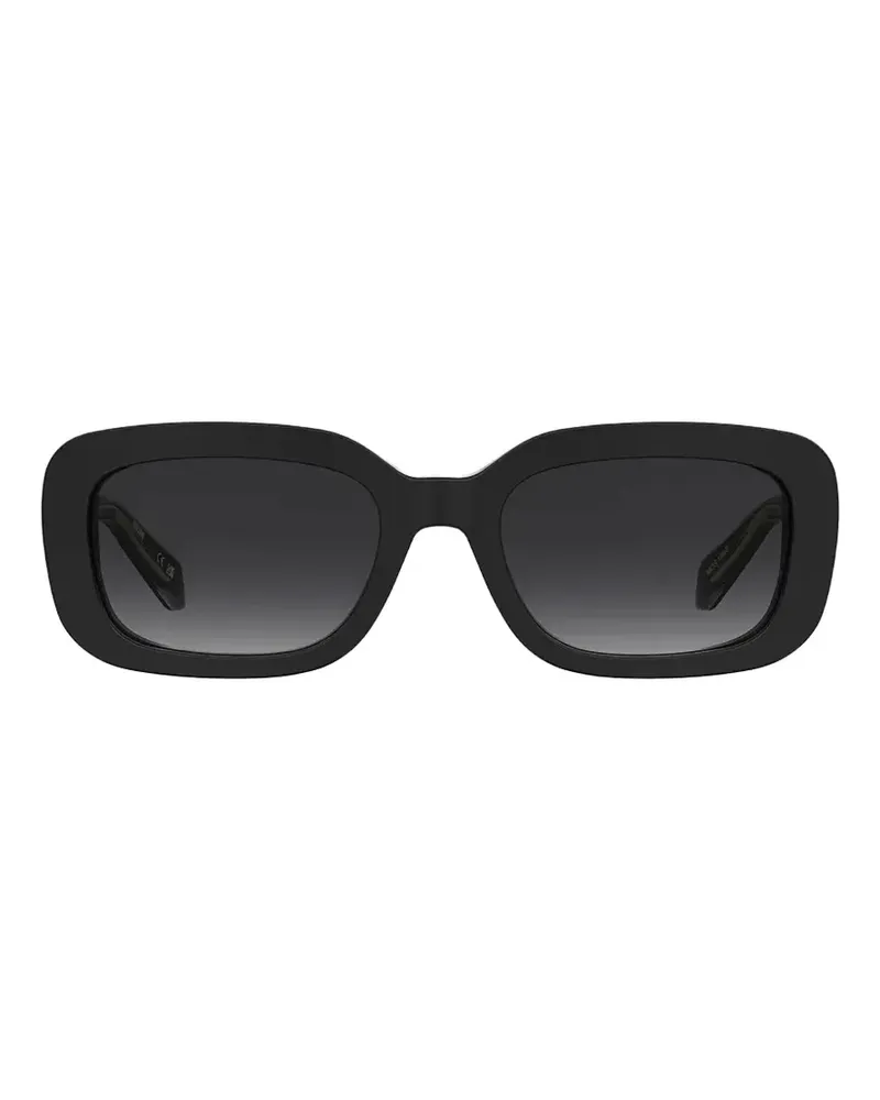 Moschino Sonnenbrille mit eckigem Gestell - Schwarz Schwarz