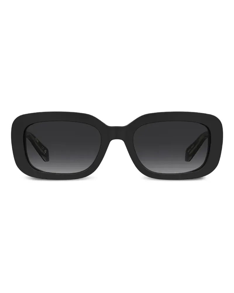 Moschino Sonnenbrille mit eckigem Gestell - Schwarz Schwarz