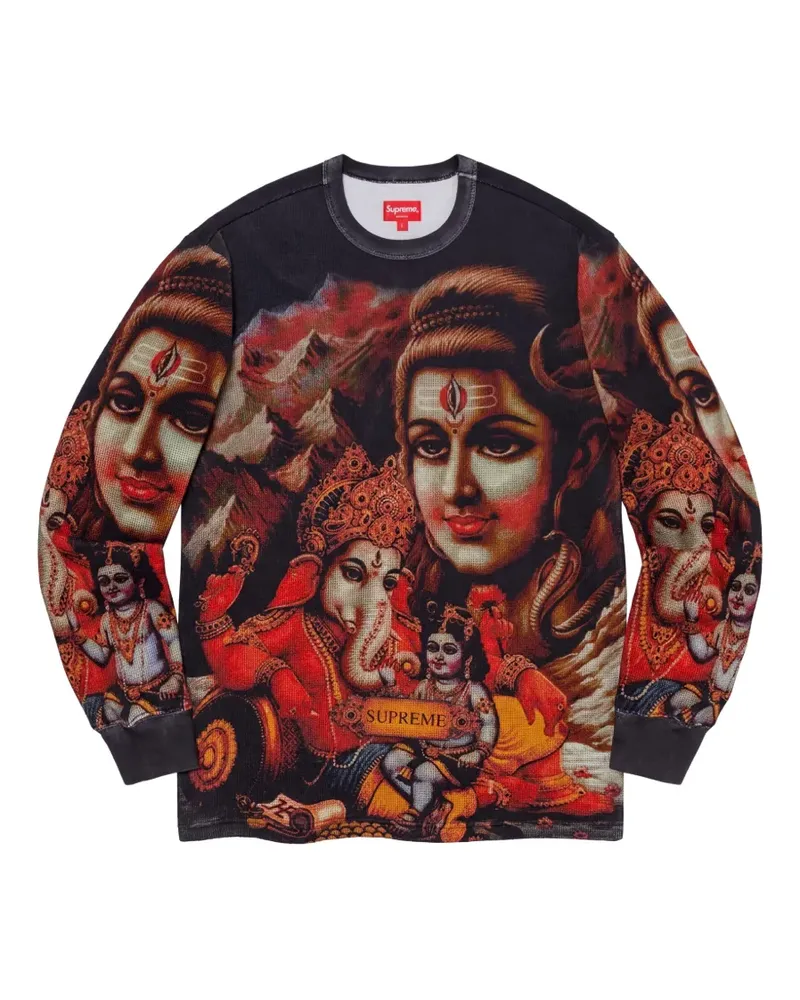 Supreme Being Ganesh Langarmshirt - Schwarz Schwarz