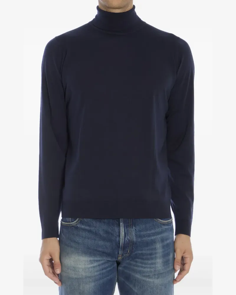 John Smedley Klassischer Rollkragenpullover - Blau Blau