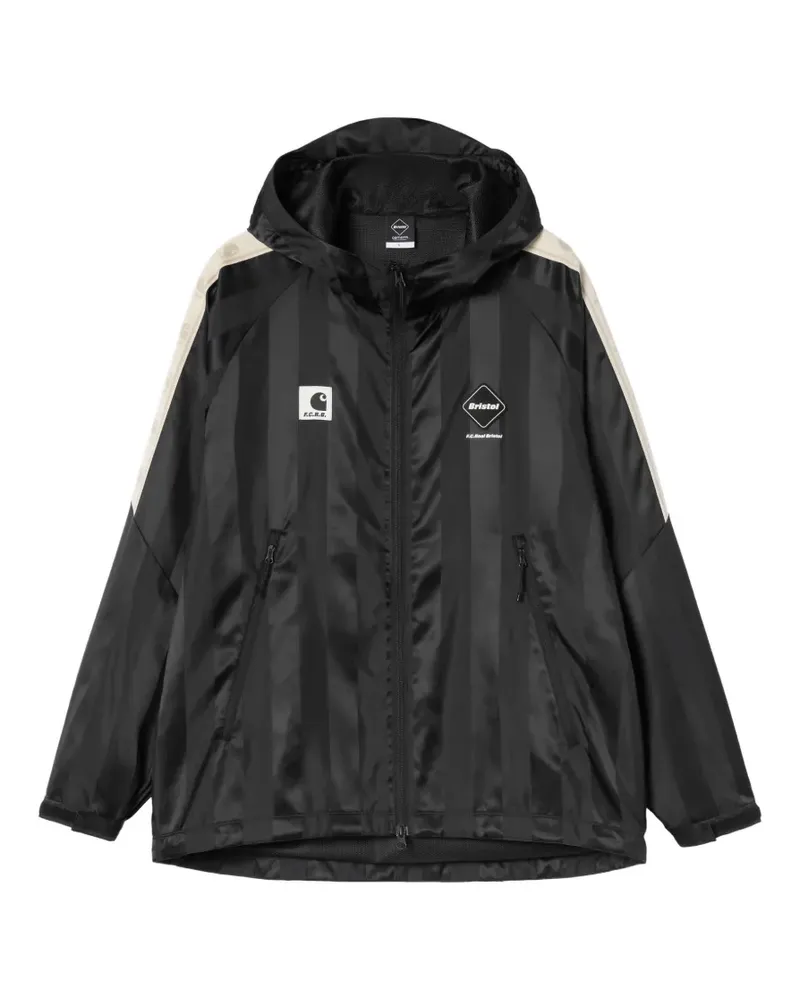 Carhartt WIP x F.C.Real Bristol Warm Up hooded jacket - Schwarz Schwarz