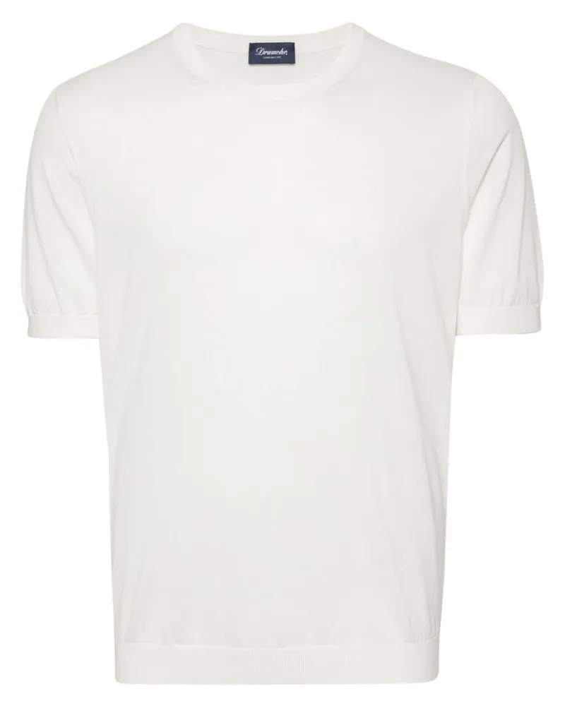 Drumohr  Fein gestricktes T-Shirt - Weiß Weiß
