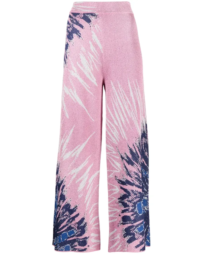 Hayley Menzies Metallische Jacquard-Culottes - Rosa Rosa