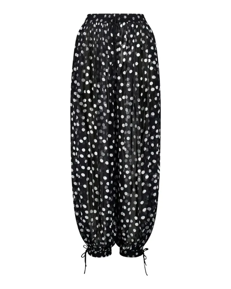 Leslie Amon polka-dot trousers - Schwarz Schwarz