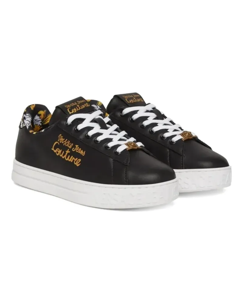 Versace Jeans logo sneakers - Schwarz Schwarz