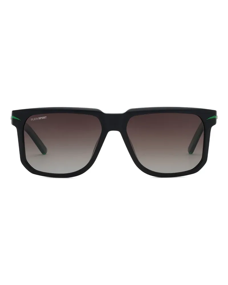 Philipp Plein The Flame Sonnenbrille mit eckigem Gestell - Schwarz Schwarz