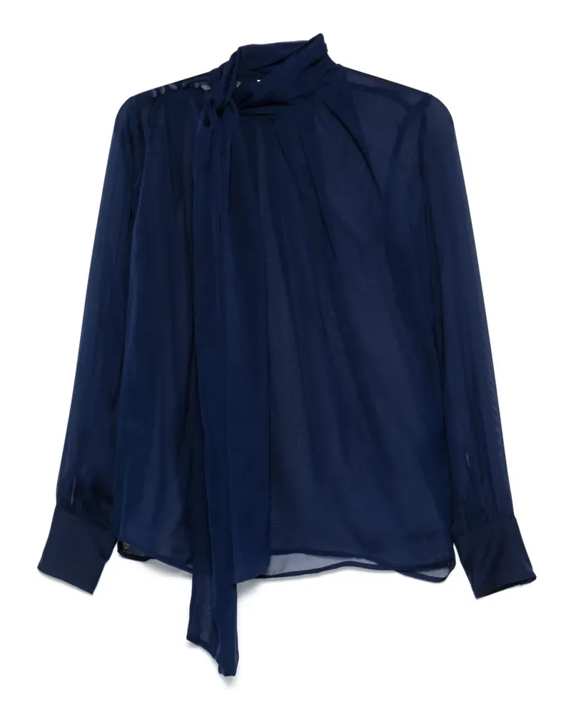 Elisabetta Franchi Voile-Bluse aus Seide - Blau Blau