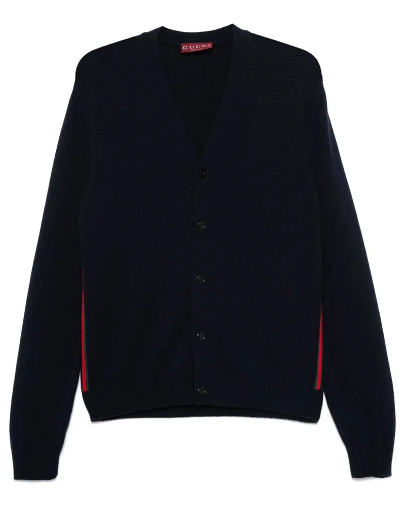 Gucci Cardigan mit Webstreifen - Blau Blau