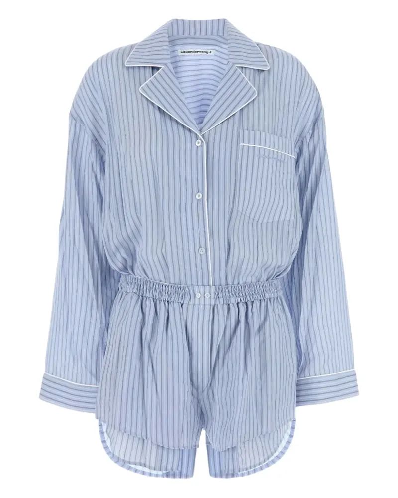 Alexander Wang Gestreifter Jumpsuit - Blau Blau