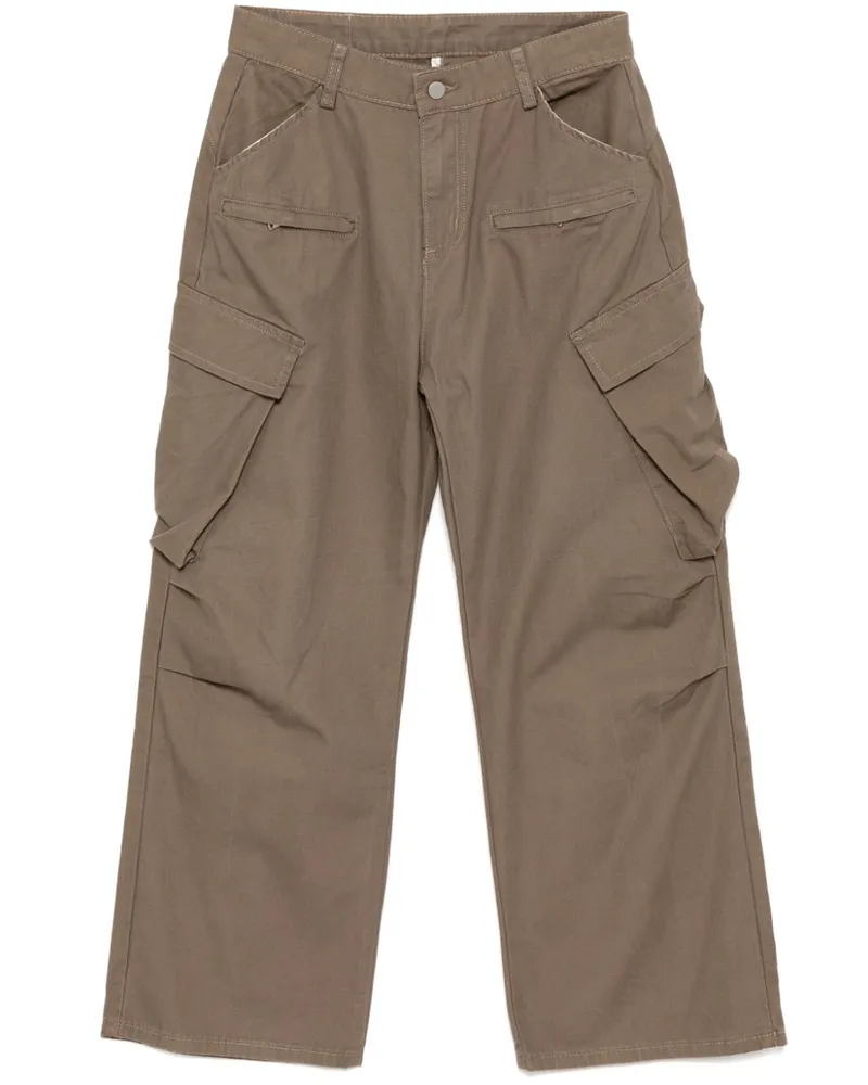 Ground Zero Cargohose mit Streifendetail - Braun Braun
