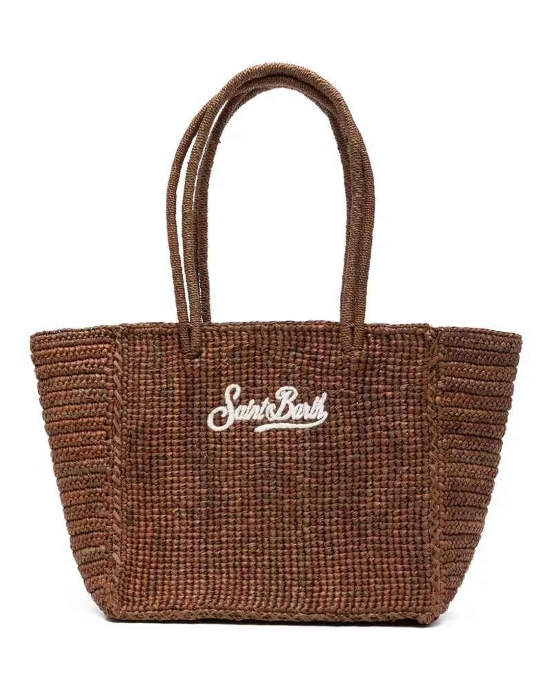MC2 Saint Barth medium raffia shoulder bag - Braun Braun