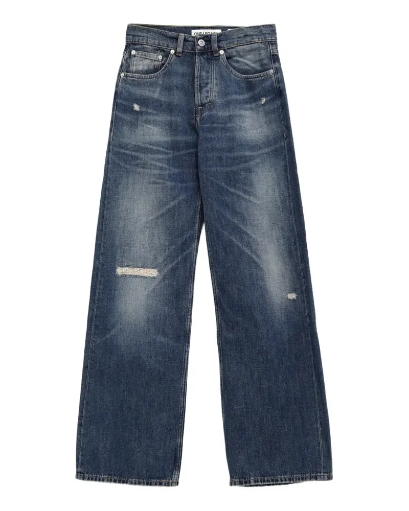 Our Legacy Weite Jeans im Distressed-Look - Blau Blau