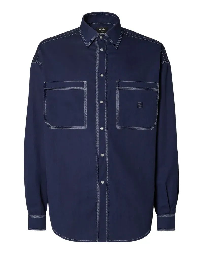 Fendi Klassisches Hemd - Blau Blau